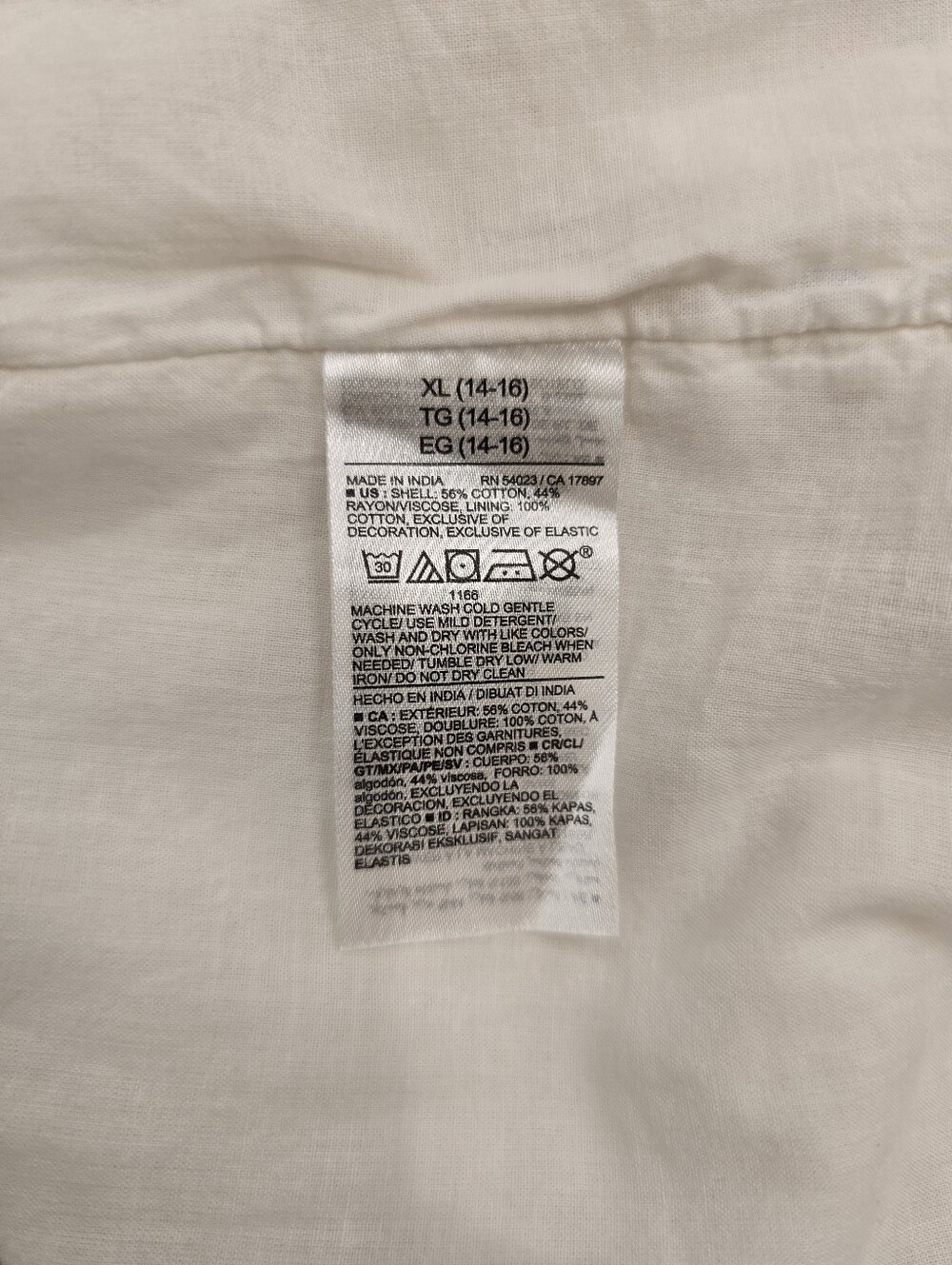 Old Navy cinched-waist dress ditsy floral embroidered Square Neckline XL 14-16 - Picture 6 of 6